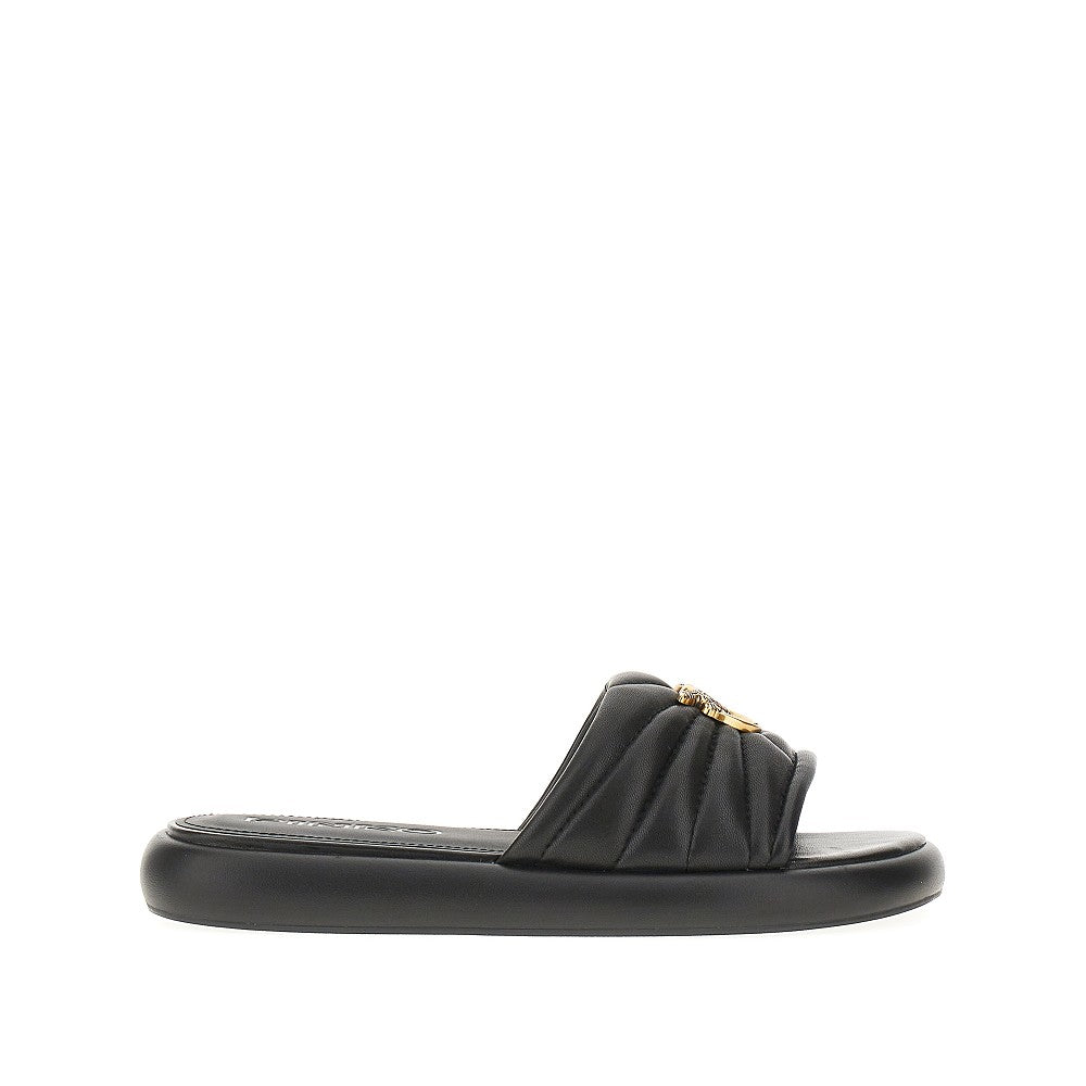 PINKO 'Love Birds' nappa leather slides
