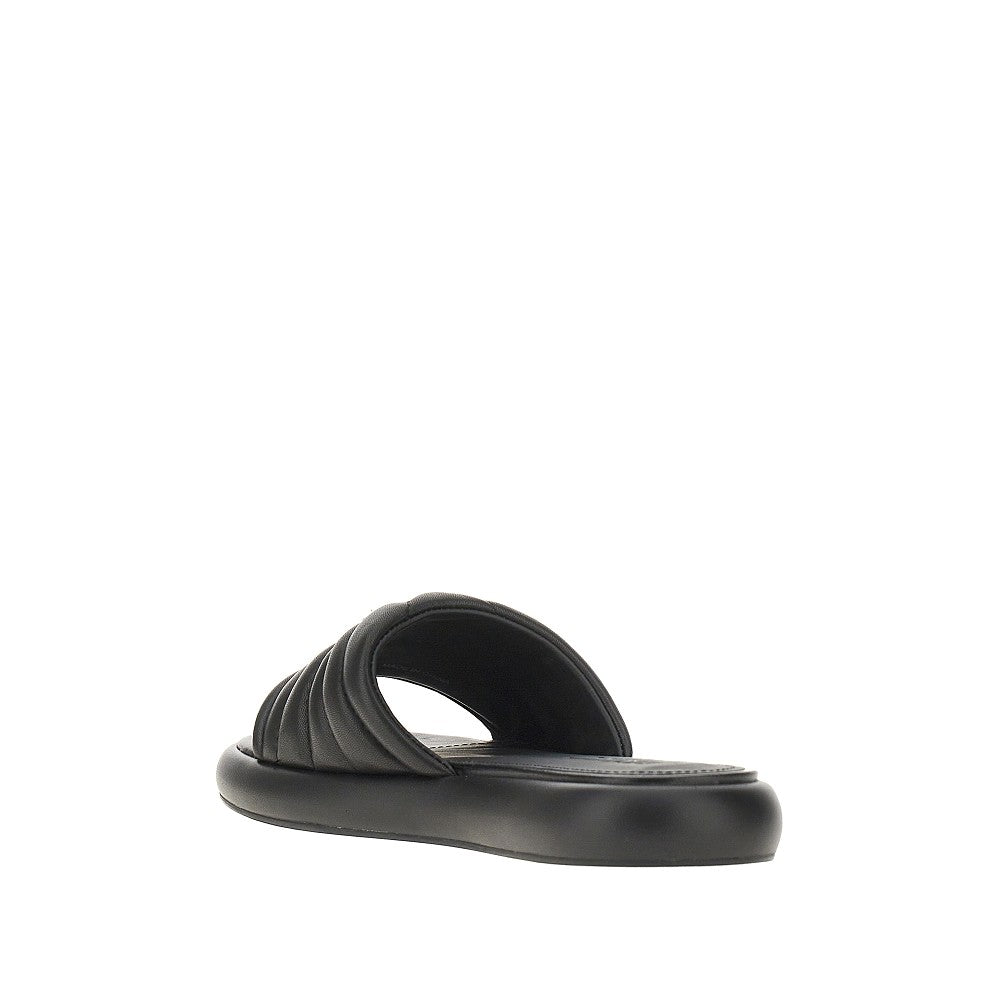 PINKO 'Love Birds' nappa leather slides