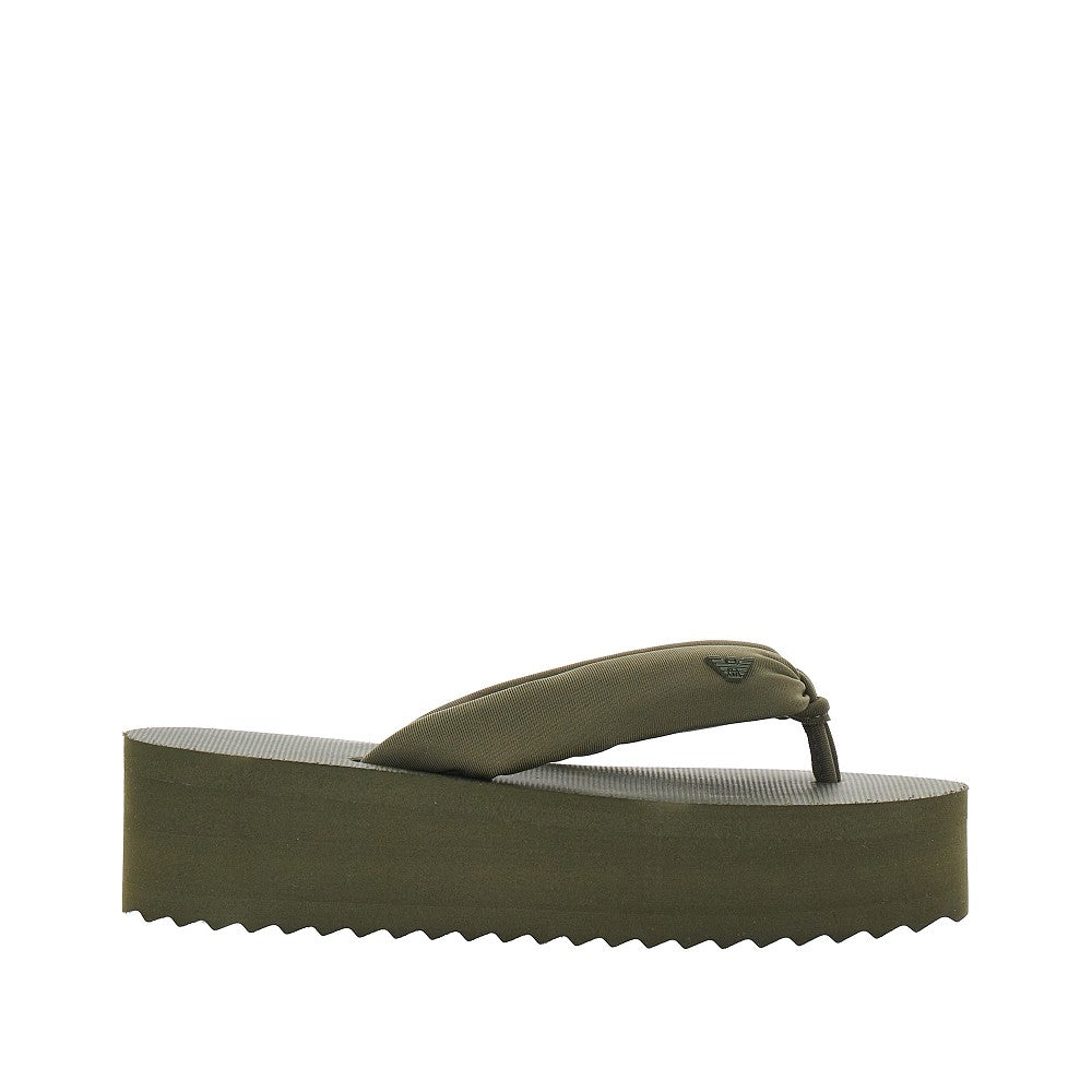 EMPORIO ARMANI Rubber thong slides with Eagle logo