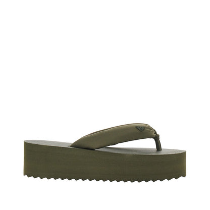 EMPORIO ARMANI Rubber thong slides with Eagle logo
