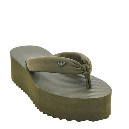 EMPORIO ARMANI Rubber thong slides with Eagle logo