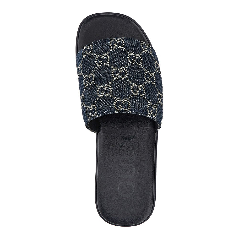 GUCCI GG denim slides