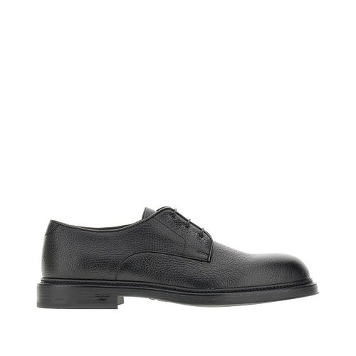 EMPORIO ARMANI Grained leather Derby shoes