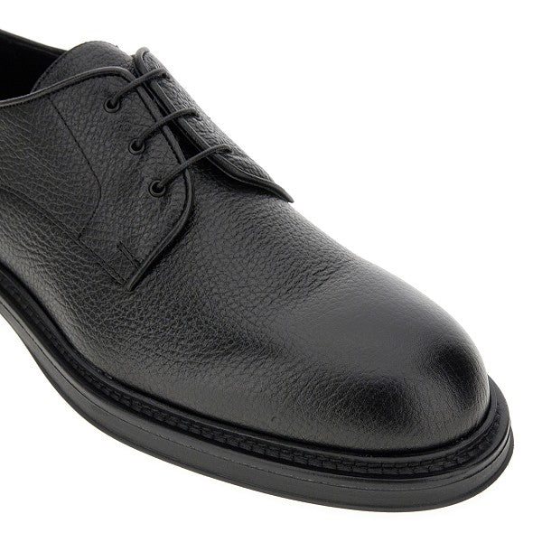EMPORIO ARMANI Grained leather Derby shoes