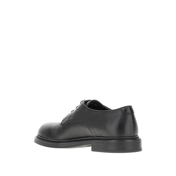 EMPORIO ARMANI Grained leather Derby shoes