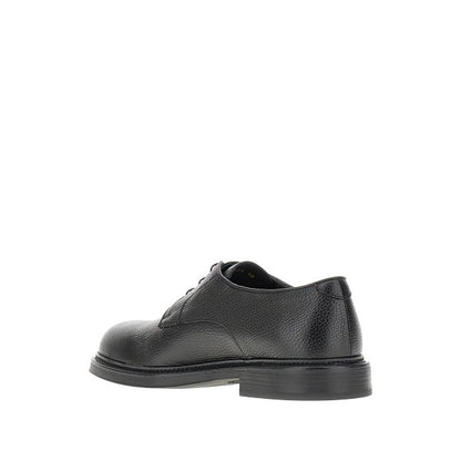 EMPORIO ARMANI Grained leather Derby shoes