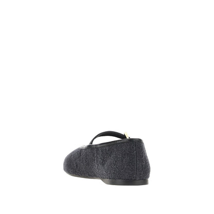 PRADA Wool ballerinas with triangle logo