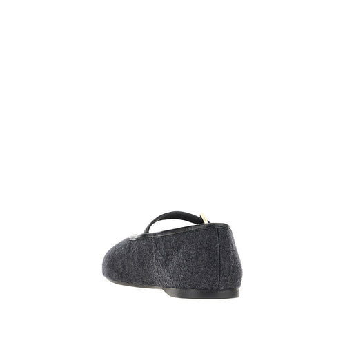 PRADA Wool ballerinas with triangle logo