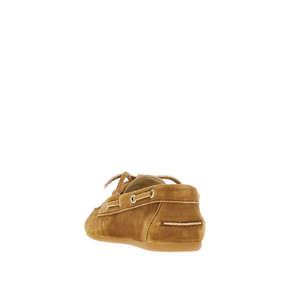 MIU MIU Suede leather deck shoes