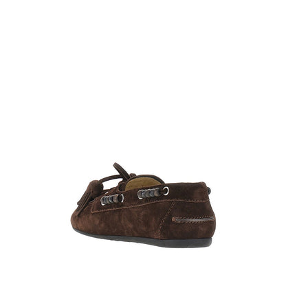 MIU MIU Suede leather Deck loafers with tassels