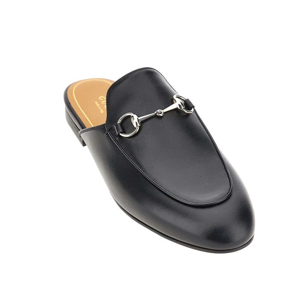 GUCCI Leather 'Princetown' sabot with Horsebit
