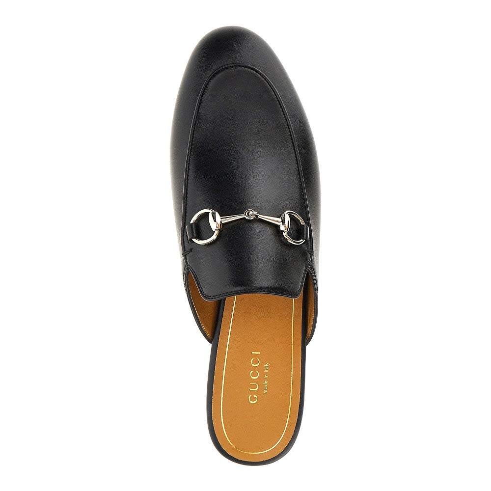 GUCCI Leather 'Princetown' sabot with Horsebit
