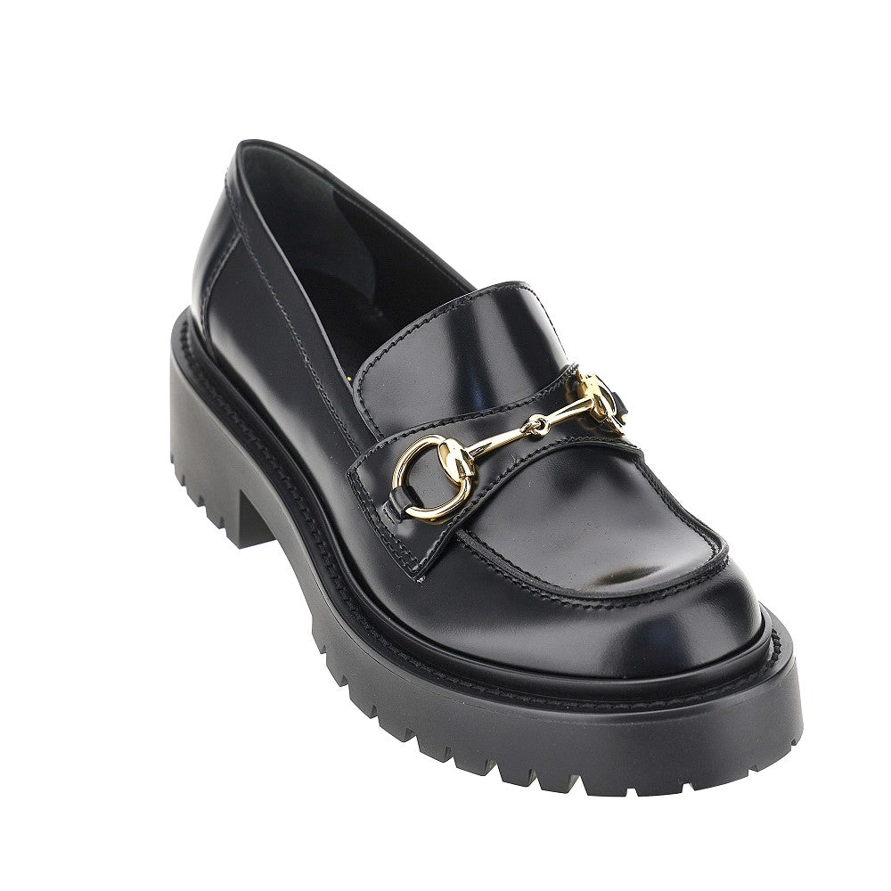 Gucci Lug sole leather loafers with Horsebit