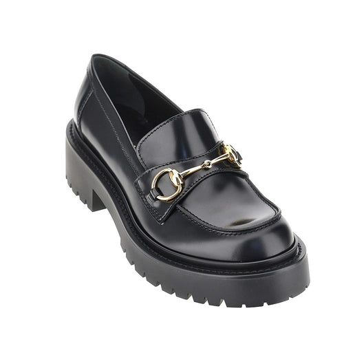 Gucci Lug sole leather loafers with Horsebit