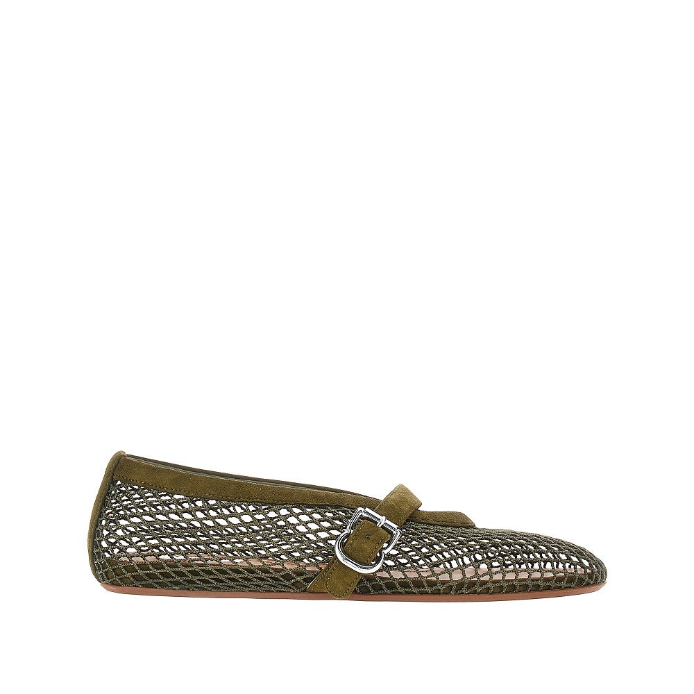 ALAIA Fishnet ballerina flats