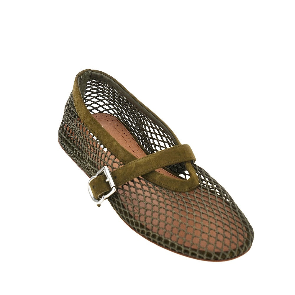 ALAIA Fishnet ballerina flats