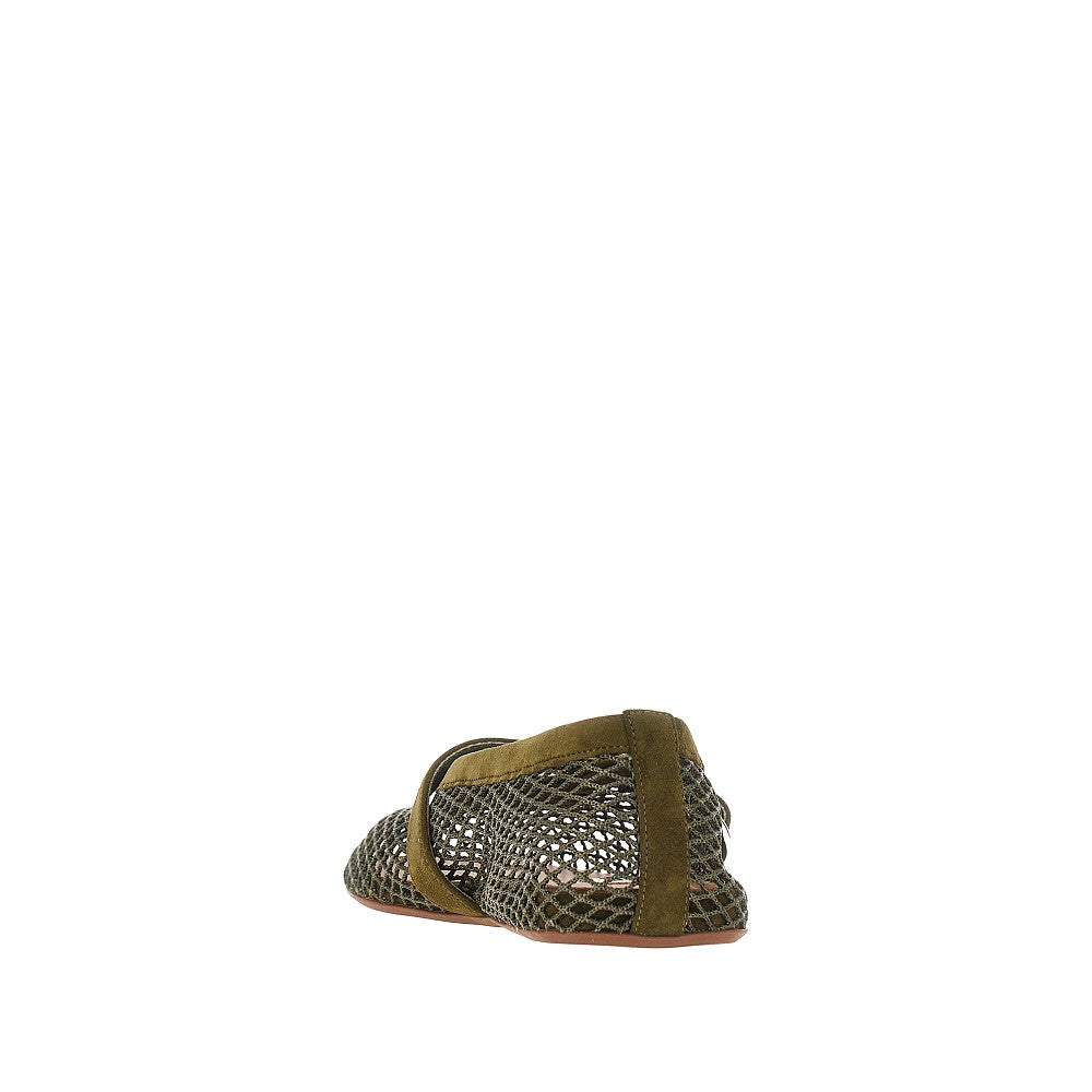 ALAIA Fishnet ballerina flats