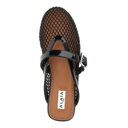 ALAIA Net flat mules