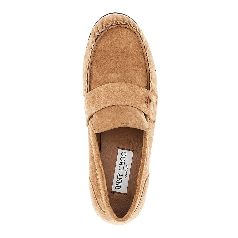 JIMMY CHOO Ellis' suede leather loafers