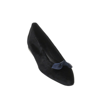 LORO PIANA 'Primula' velvet ballerinas with bow
