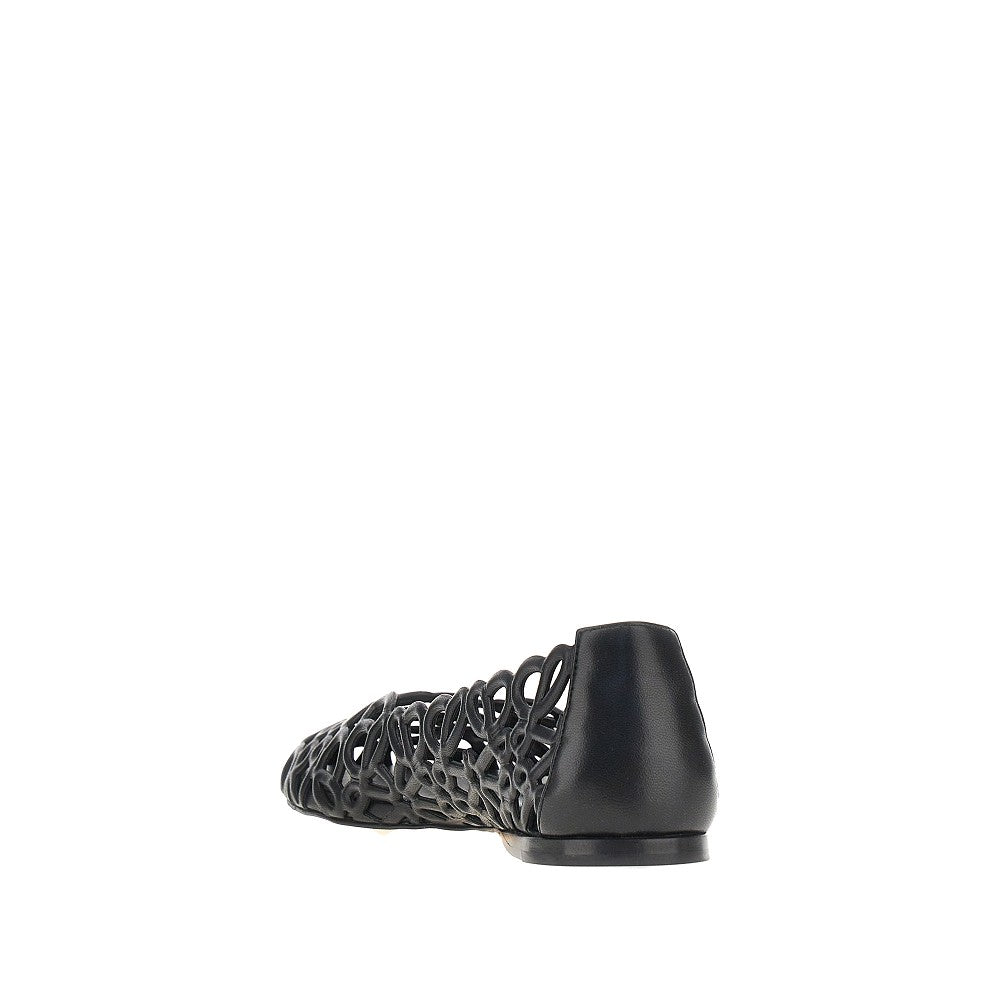 LOEWE Petal Anagram' leather ballet flats