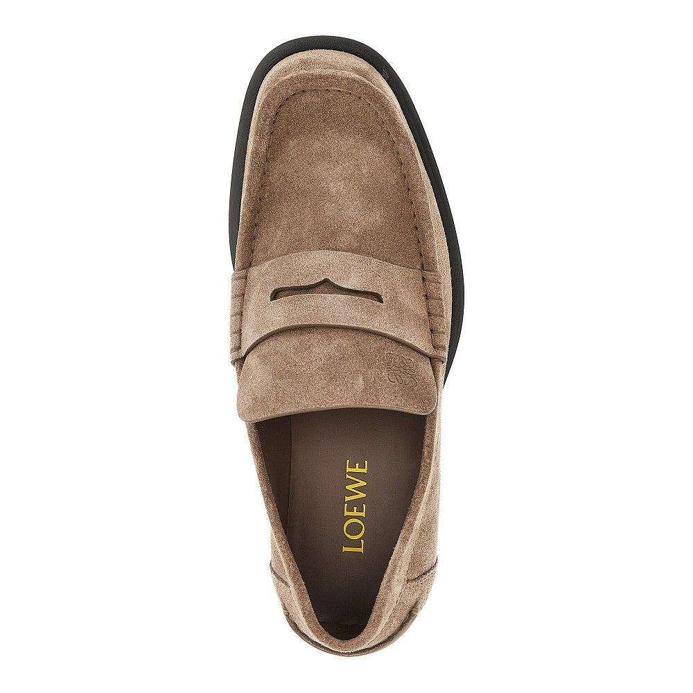 LOEWE Bobine' suede leather loafers