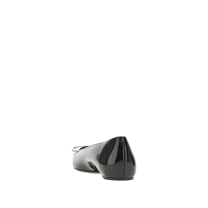 ROGER VIVIER Trompette' patent leather ballet flats