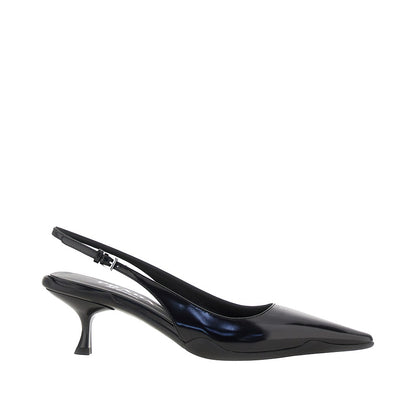 PRADA Spazzolato leather Re-Edition slingback pumps