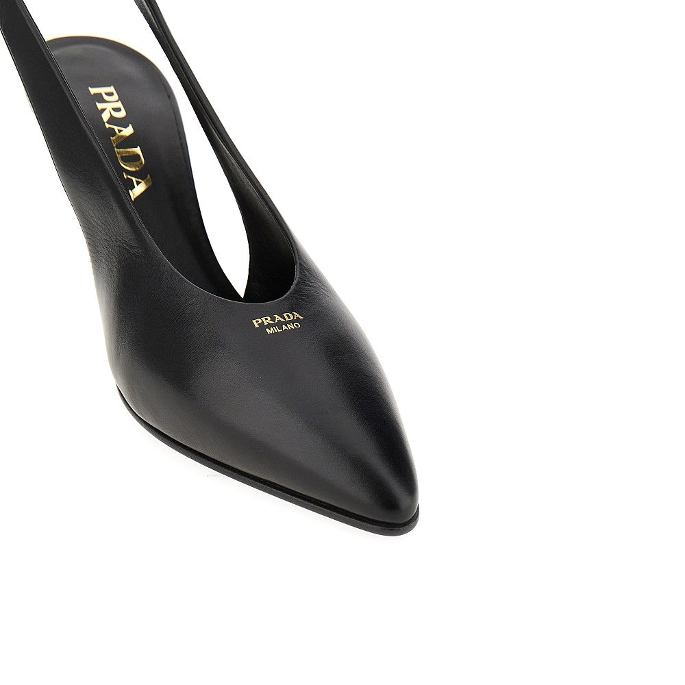 PRADA Leather slingback pumps