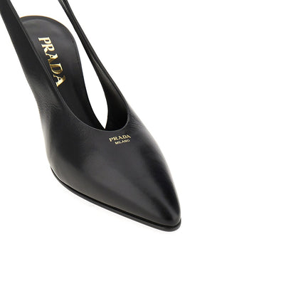 PRADA Leather slingback pumps