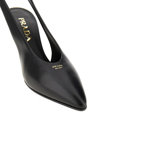PRADA Leather slingback pumps