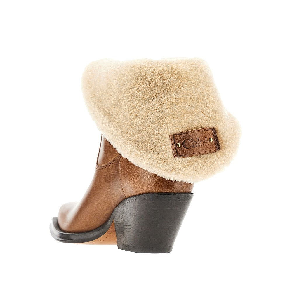 Chloé 'Azelan' leather and shearling boots