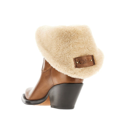 Chloé 'Azelan' leather and shearling boots