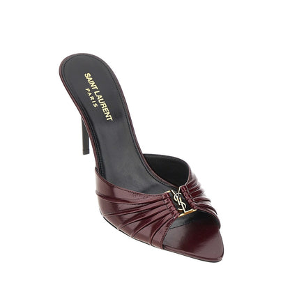 SAINT LAURENT Babylone' leather mules