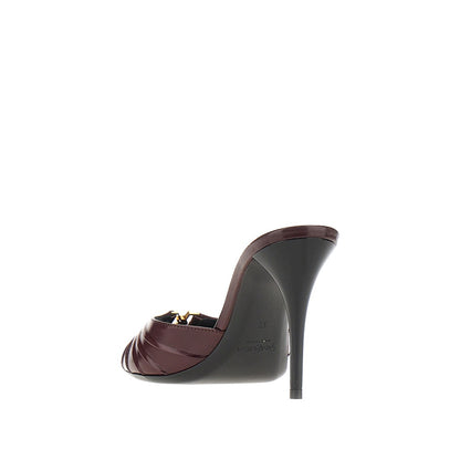 SAINT LAURENT Babylone' leather mules