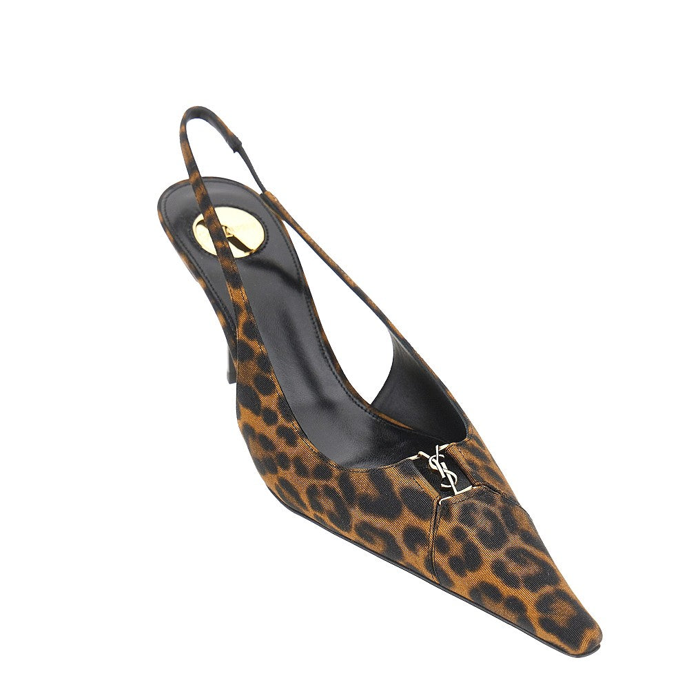 Saint Laurent 'Babylone Breteuil' gros grain slingback