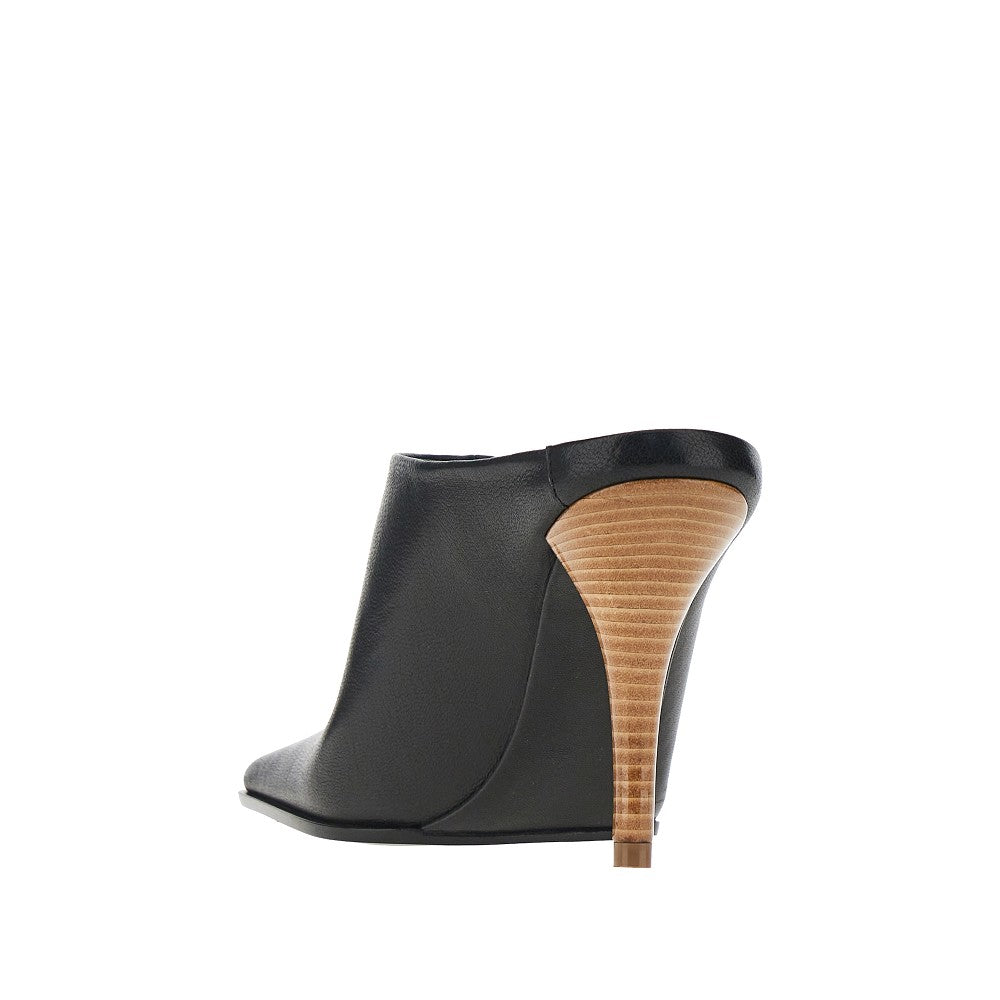 ALAIA Squared-toe leather mules