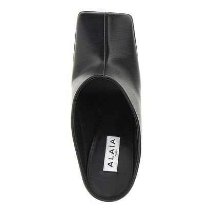 ALAIA Squared-toe leather mules