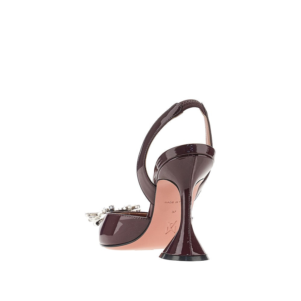 Amina Muaddi 'Begum Sling' patent leather slingback pumps