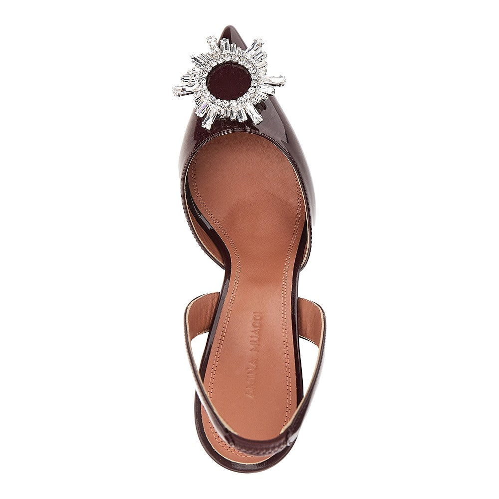 Amina Muaddi 'Begum Sling' patent leather slingback pumps