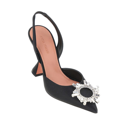 Amina Muaddi 'Begum Sling' satin slingback pumps