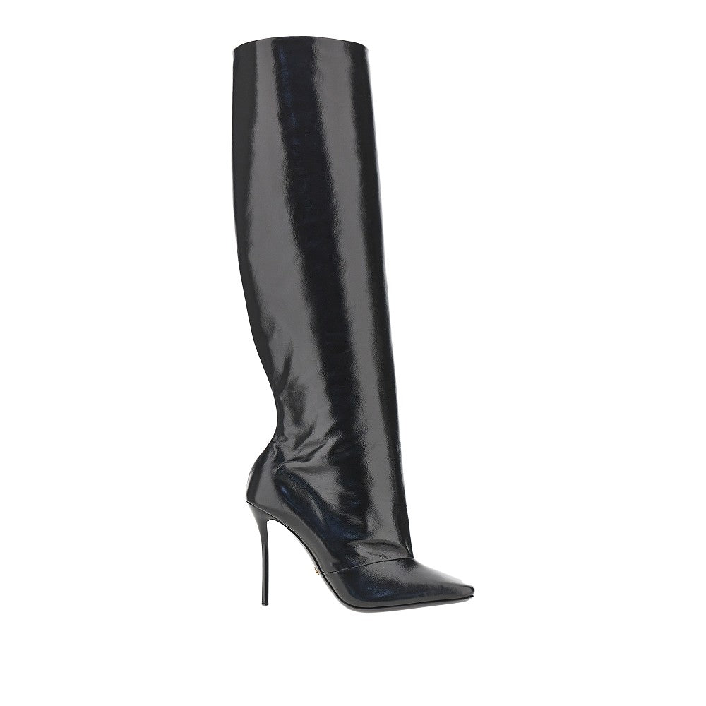 Dolce & Gabbana Squared-toe leather boots