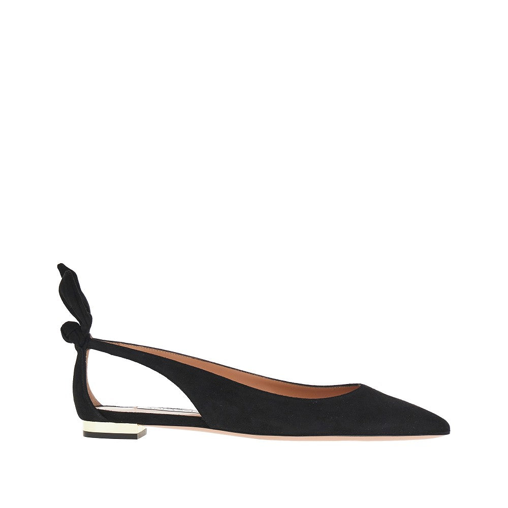 AQUAZZURA Bow Tie' suede leather ballet flats