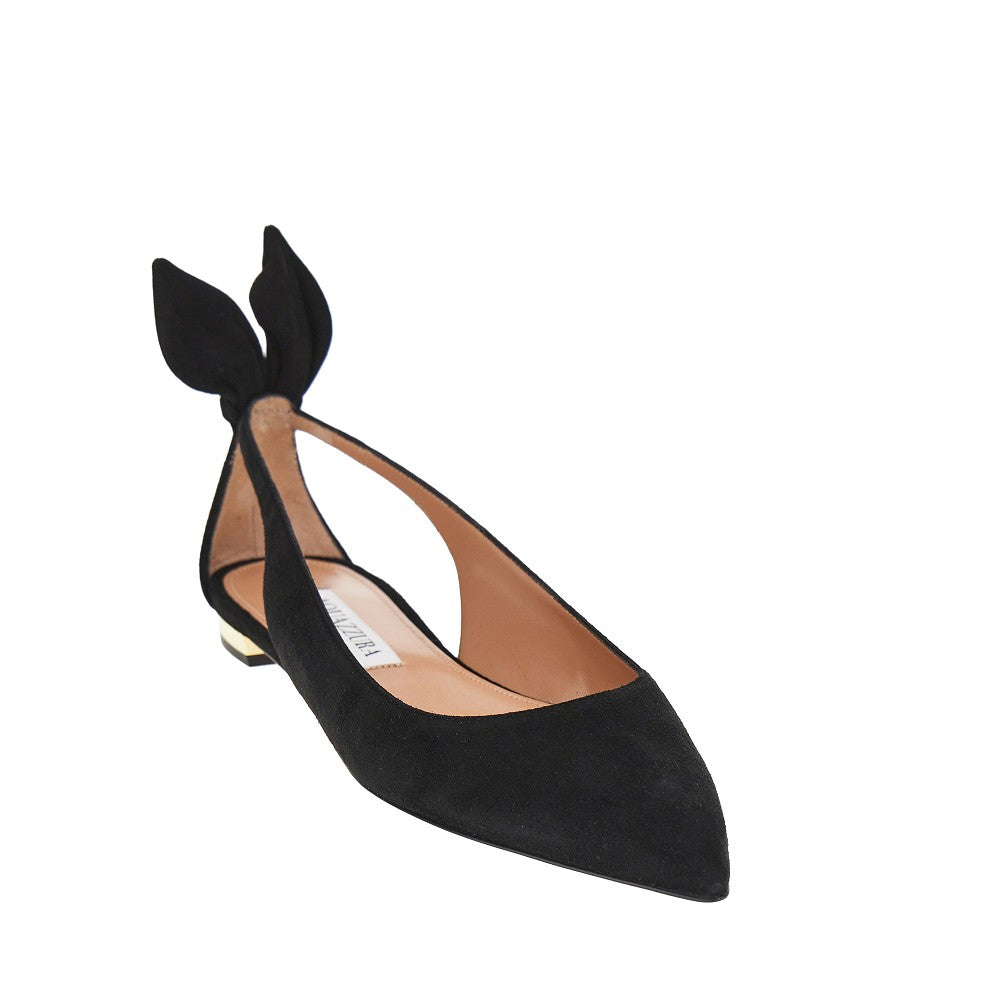 AQUAZZURA Bow Tie' suede leather ballet flats