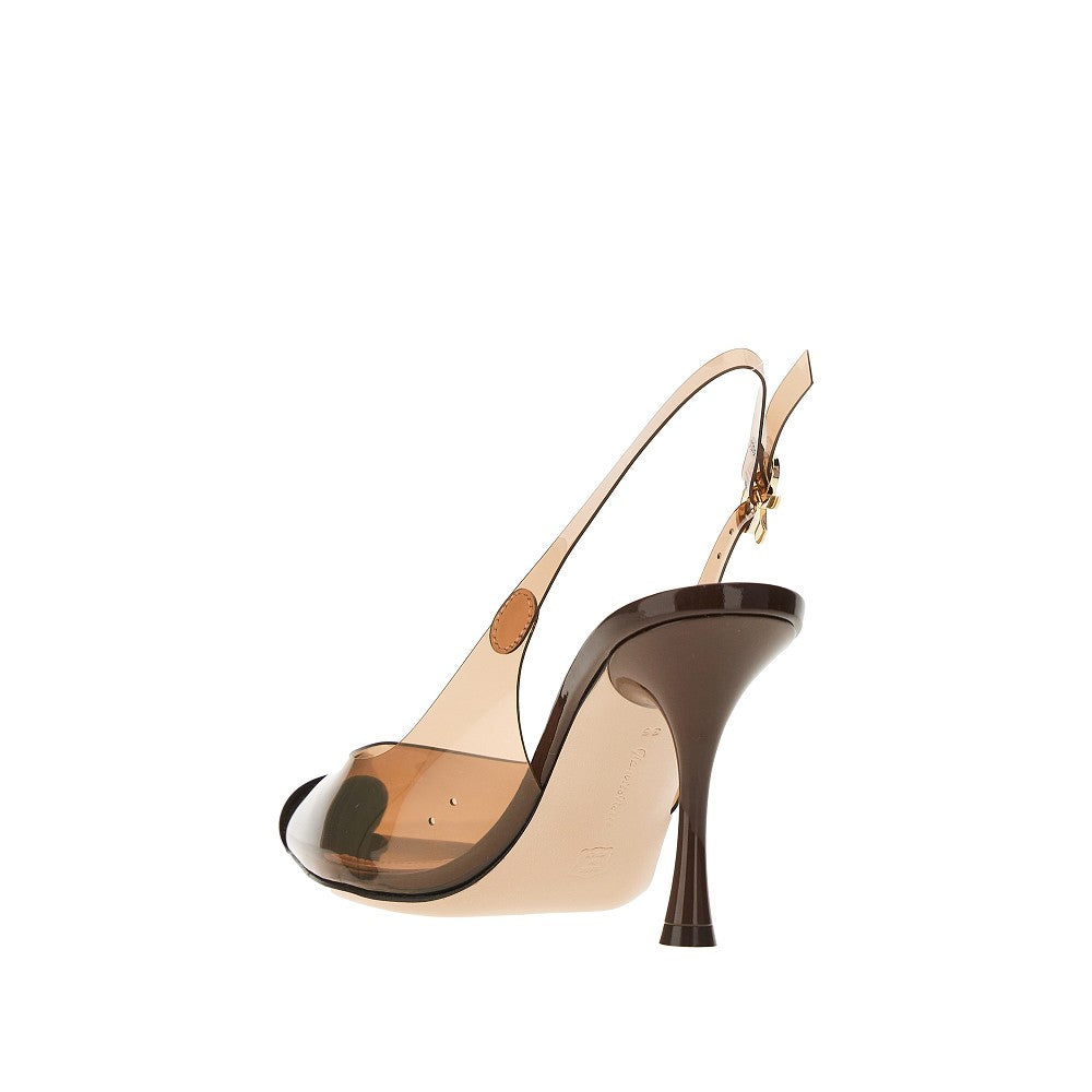GIANVITO ROSSI Diana' Plexi slingback pumps