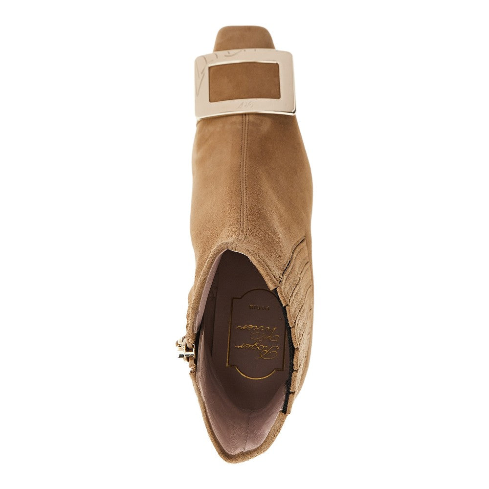 ROGER VIVIER Suede leather 'Belle Vivier' Chelsea boots