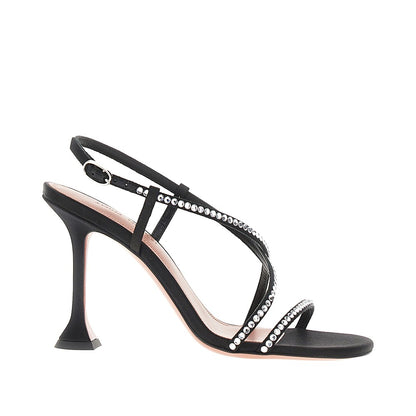 AMINA MUADDI Satin 'Sally' sandals with crystals