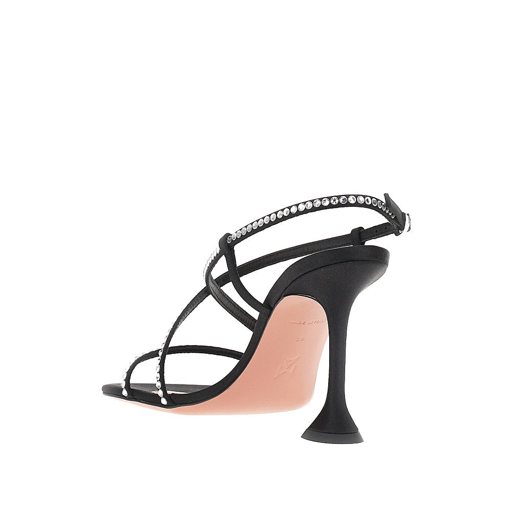 AMINA MUADDI Satin 'Sally' sandals with crystals
