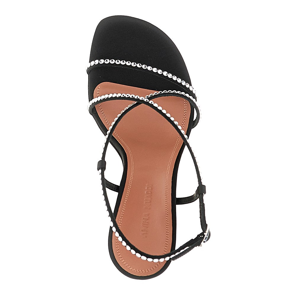 AMINA MUADDI Satin 'Sally' sandals with crystals