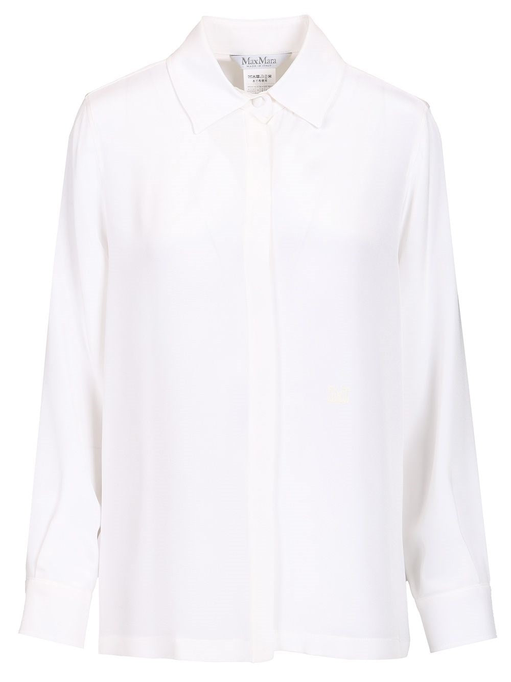 Max Mara Silk Crêpe De Chine Shirt - White